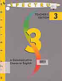 Image of SPECTRUM 3; A COMMUNICATIVE COURSE IN ENGLISH (TEACHER'S EDITION)