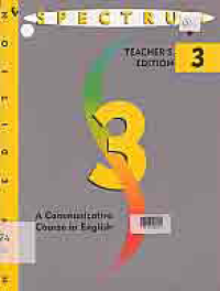 SPECTRUM 3; A COMMUNICATIVE COURSE IN ENGLISH (TEACHER'S EDITION)