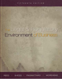 THE LEGAL AND REGULATORY ENVIRONMENT OF BUSINESS