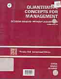 Image of QUANTITATIVE CONCEPTS FOR MANAGEMENT