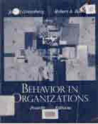 BEHAVIOR IN ORGANIZATION; UNDERSTANDING AND MANAGING THE HUMAN SIDE AT WORK