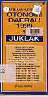 Image of UNDANG-UNDANG OTONOMI DAERAH 1999 & JUKLAK