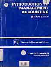 INTRODUCTION TO MANAGEMENT ACCOUNTING