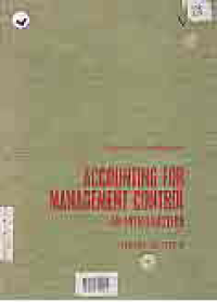 Image of ACCOUNTING FOR MANAGEMENT CONTROL AN INTRODUCTION