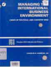 Image of MANAGING THE INTERNATIONAL BUSINESS ENVIRONMENT; CASES IN POLITICAL AND COUNTRY RISK