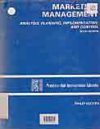 Image of MARKETING MANAGEMENT ANALYSIS PLANNING IMPLEMENTATION AND CONTROL