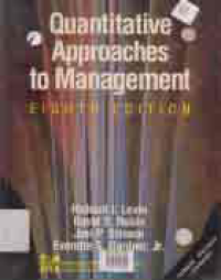 QUANTITATIVE APPROACHES TO MANAGEMENT