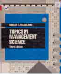Image of TOPICS IN MANAGEMENT SCIENCE