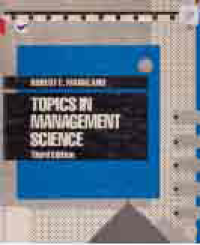 TOPICS IN MANAGEMENT SCIENCE