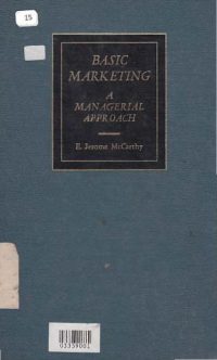 BASIC MARKETING A MANAGERIAL APPROACH