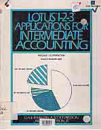 LOTUS 1-2-3 APPLICATIONS FOR INTERMEDIATE ACC.