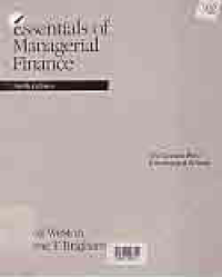 Image of ESSENTIALS OF MANAGERIAL FINANCE