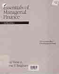 ESSENTIALS OF MANAGERIAL FINANCE