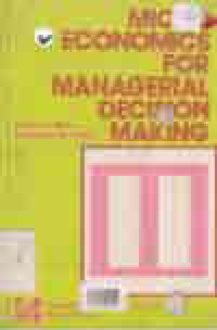 Image of MICROECONOMIC FOR MANAGERIAL DECISION MAKING