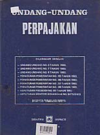 UNDANG-UNDANG PERPAJAKAN