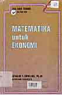 Image of MATEMATIKA UNTUK EKONOMI; Teori dan Soal-soal