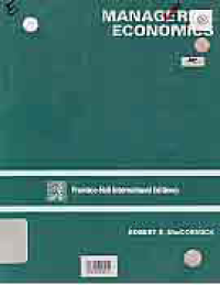 Image of MANAGERIAL ECONOMICS