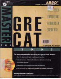 Image of MASTER THE GRE CAT 2002; TEACHER-TESTED STRATEGIES AND TECHNIQUES FOR SCORING HIGH