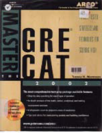 MASTER THE GRE CAT 2002; TEACHER-TESTED STRATEGIES AND TECHNIQUES FOR SCORING HIGH