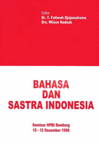 Image of BAHASA DAN SASTRA INDONESIA