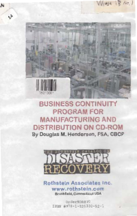 BUSINESS CONTINUITY PROGRAM FOR MANUFACTURING AND DISTRIBUTION ON CD-ROM (MOVIES)