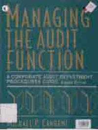 MANAGING THE AUDIT FUNCTION