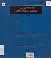 MANAGEMENT CONTROL SYSTEMS