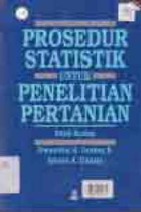 PROSEDUR STATISTIK UNTUK PENELITIAN PERTANIAN