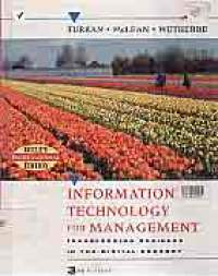 Image of INFORMATION TECHNOLOGY FOR MANAGEMENT; TRANSFORMING BUSINESS IN THE DIGITAL ECONOMY