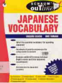 Image of SCHAUM'S OUTLINE OF JAPANESE VOCABULARY