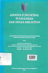Image of JABATAN FUNGSIONAL PUSTAKAWAN DAN ANGKA KREDITNYA