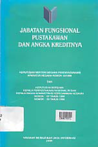 JABATAN FUNGSIONAL PUSTAKAWAN DAN ANGKA KREDITNYA