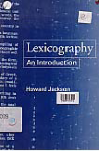 LEXICOGRAPHY AN INTRODUCTION