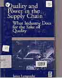 Image of QUALITY AND POWER IN THE SUPPLY CHAIN