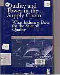 QUALITY AND POWER IN THE SUPPLY CHAIN