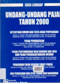 UNDANG-UNDANG PAJAK TAHUN 2000