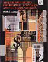 Image of APPLIED MATHEMATICS FOR BUSINESS, ECONOMICS, AND THE SOCIAL SCIENCES