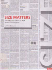 Image of SIZE MATTERS EFFECTIVE GRAPHIC DESIGN FOR LARGE AMOUNT OF INFORMATION