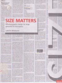 SIZE MATTERS EFFECTIVE GRAPHIC DESIGN FOR LARGE AMOUNT OF INFORMATION