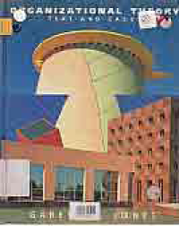 Image of ORGANIZATIONAL THEORY TEXT AND CASES