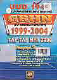 Image of UUD 1945 SETELAH AMANDEMEN KEEMPAT THN 2002 GBHN (TAP MPR NO. VI/MPR/1999)