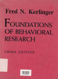Image of FOUNDATIONS OF BEHAVIORAL RESEARCH