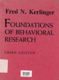 FOUNDATIONS OF BEHAVIORAL RESEARCH