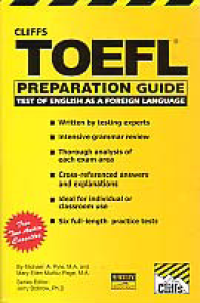 Image of TOEFL PREPARATION GUIDE, TEST OF ENGLISH AS A FOREIGN LANGUAGE + CD