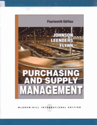 PURCHASING AND SUPPLY MANAGEMENT