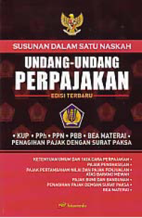 Image of SUSUNAN DALAM SATU NASKAH UNDANG-UNDANG PERPAJAKAN