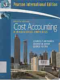 Image of COST ACCOUNTING: A Managerial Emphasis