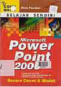 BELAJAR SENDIRI MICROSOFT POWER POINT 2000