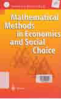 Image of MATHEMATICAL METHODS IND ECONOMICS AND SOCIAL CHOICE