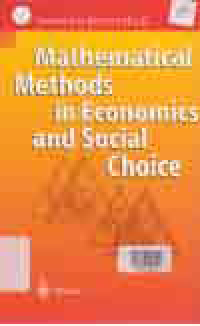 MATHEMATICAL METHODS IND ECONOMICS AND SOCIAL CHOICE